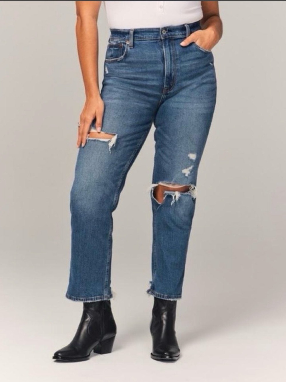 Abercrombie & Fitch Mom Jeans - Blue